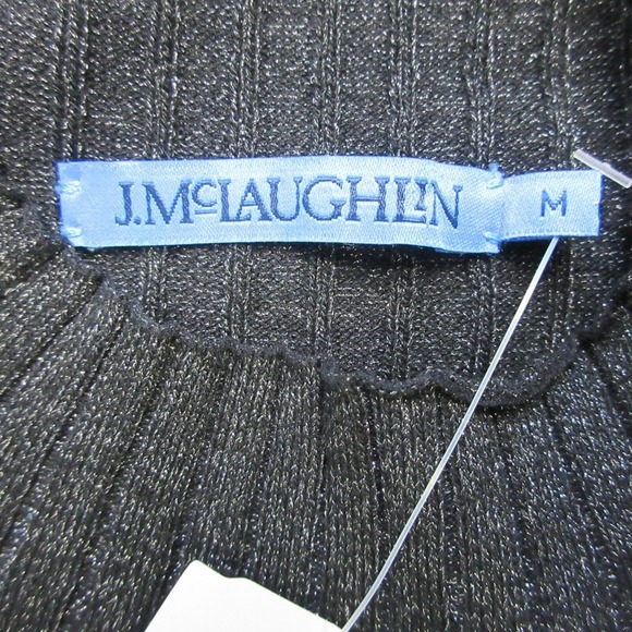 J. McLaughlin Maeve Sweater Skirt Matching Set M Black Metallic Midi Viscose 738 - Picture 3 of 13